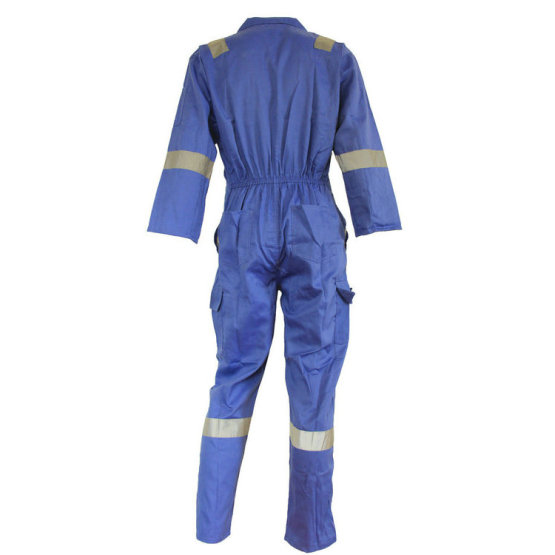 Fire resistant one piece coverall with reflective tape