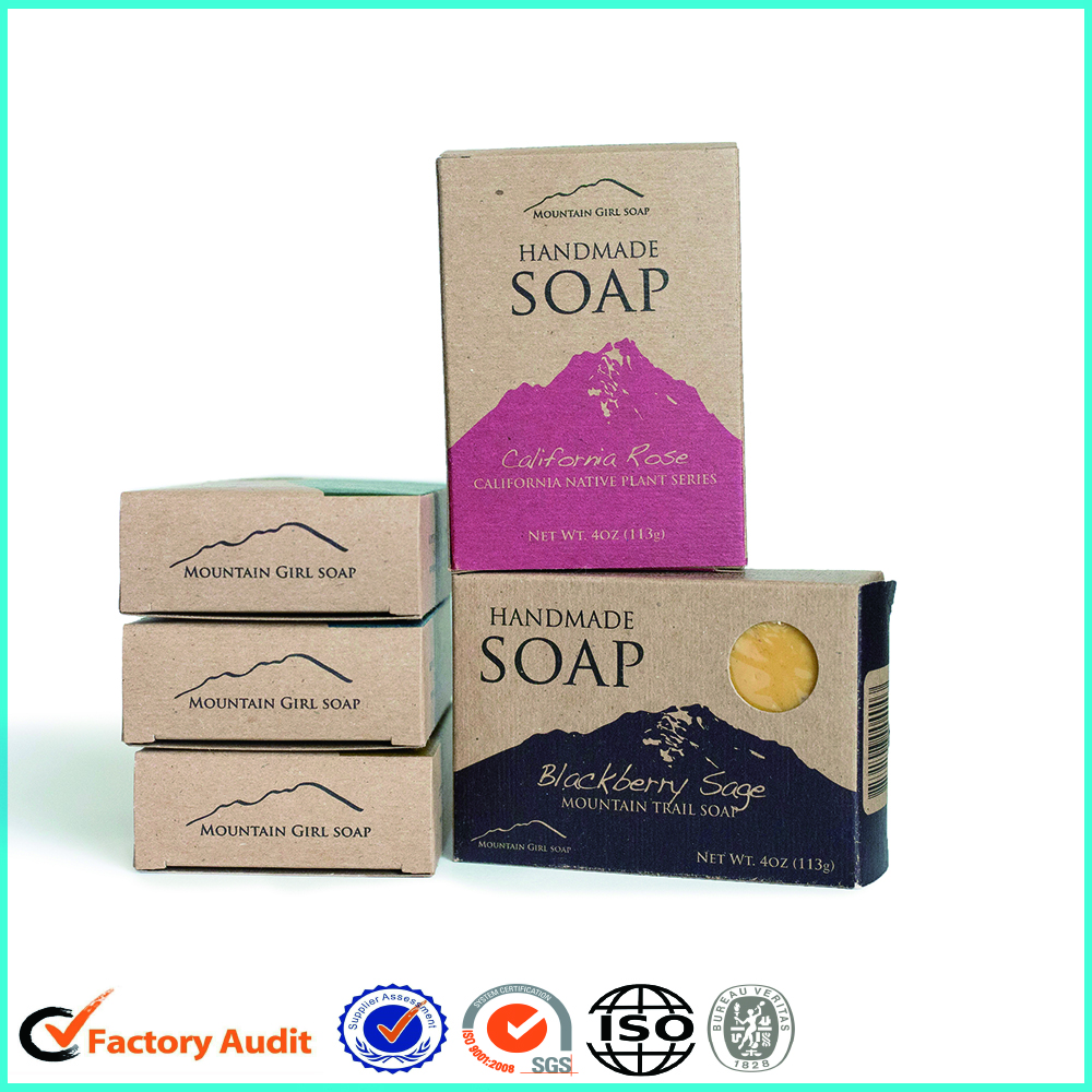 Kraft Paper Handmade Soap Packaging Box Printed