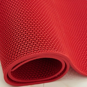 S shower mat shape PVC floor