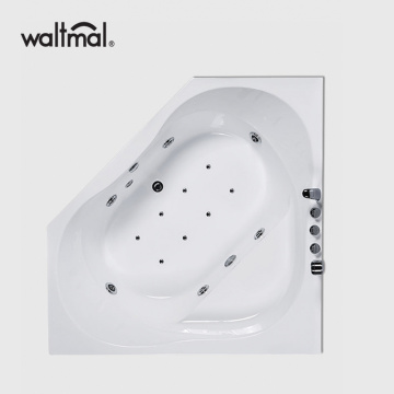 Corner Drop-in&Whirlpool Tub in White