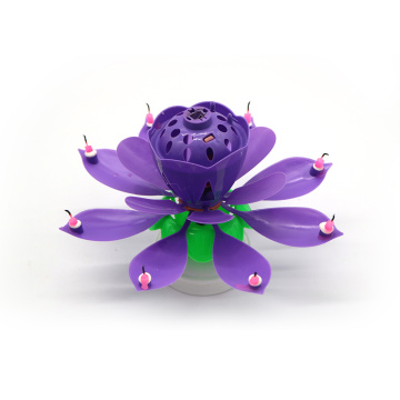 Flower Lotus Music Magic Birthday Candle -14 Candles
