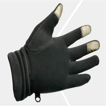 Wholesale Black Fleece Gloves With Embroidery