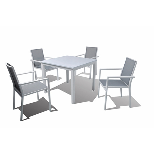 Plastic Wood Outdoor Dining Table Chair