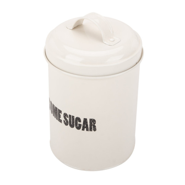 Tea sugar coffee metal canister
