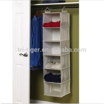 6 Shelf Hanging Wardrobe Sweater organizer wall pocket storage organizer Cloth Bag Blanket Box Closet