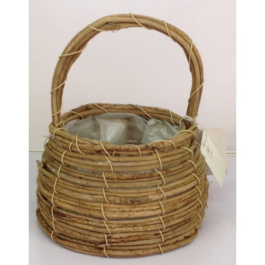 Handmade rattan bamboo basket