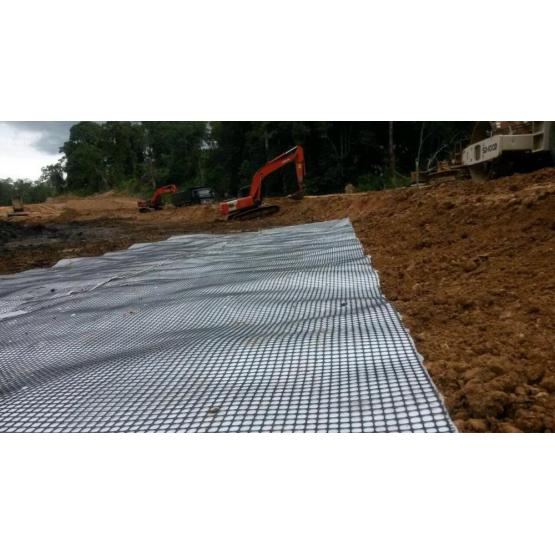 Welded PP Biaxial Geogrid With Nonwoven Geotextile