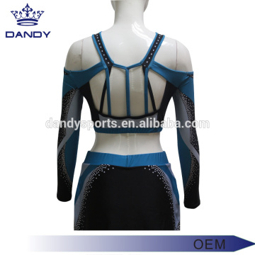 Custom Backless Sublimated Cheerleading Squad Uniforms