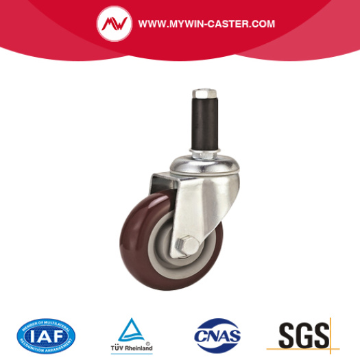 Medium Duty Expander Pin PVC Caster with Brake