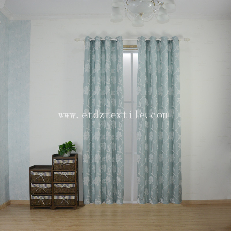 Top Sell Flower Jacquard Curtain  Fabric