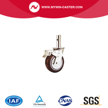 6''/8'' red color factory PU material scaffolding caster