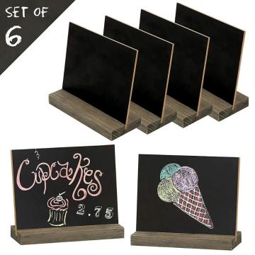Tabletop Chalkboard Signs with Wood Stands