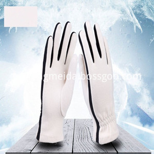 Fleece Gloves White