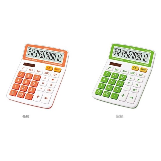 12 digits double display check function desktop calculator