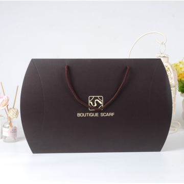 Custom black pillow shape gift box for scarf