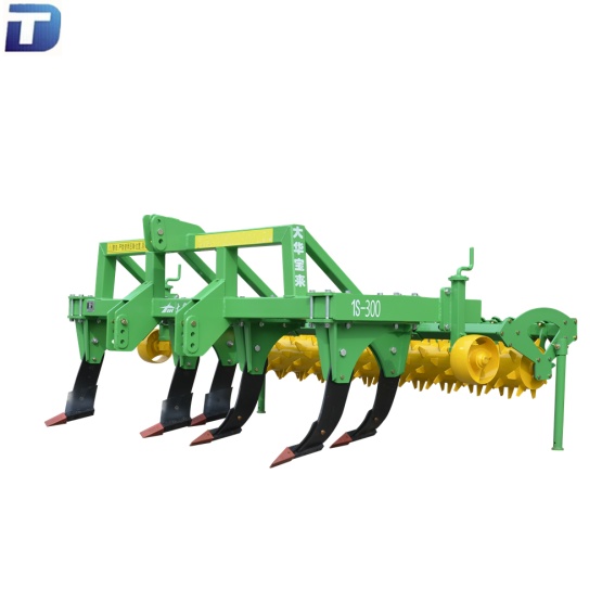 Farm equipment tractor deep subsoiler soil loosening machine