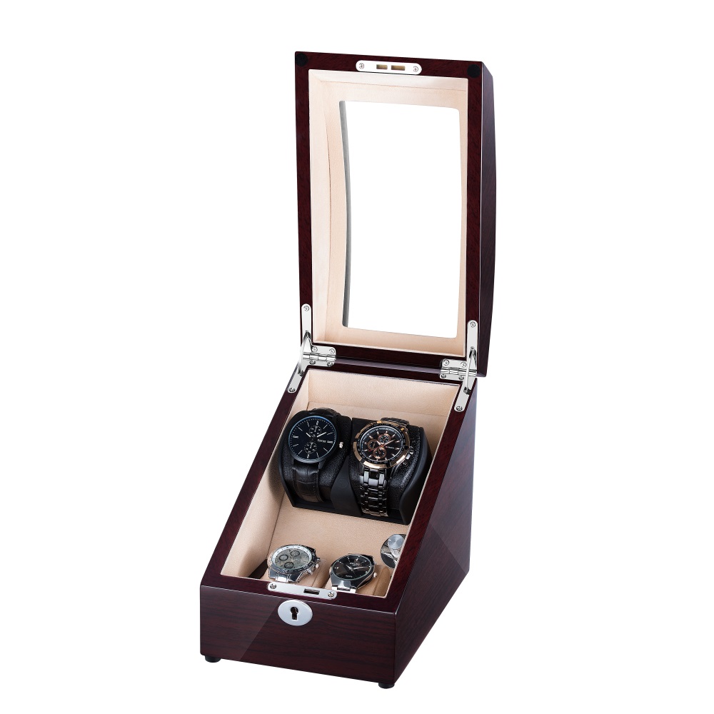 Double Quiet Motors Watch Winder For Four Watches