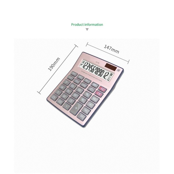 12 digits big display check calculator