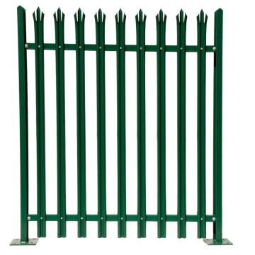Powder Coated metal fence steel palisade fence designs
