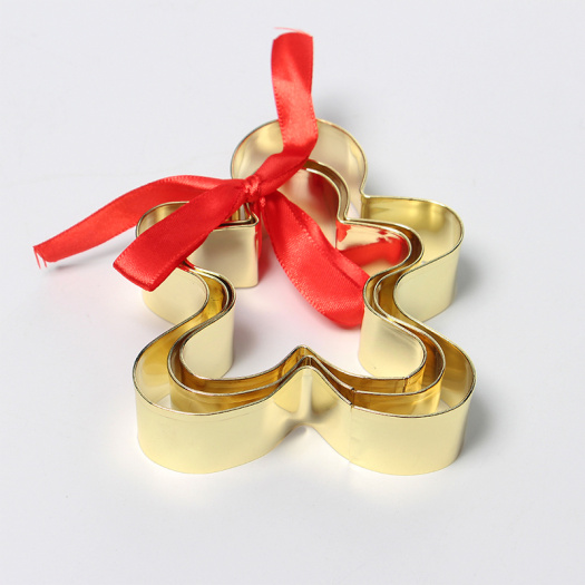 Christmas ginger man golden plating cookie cutter set
