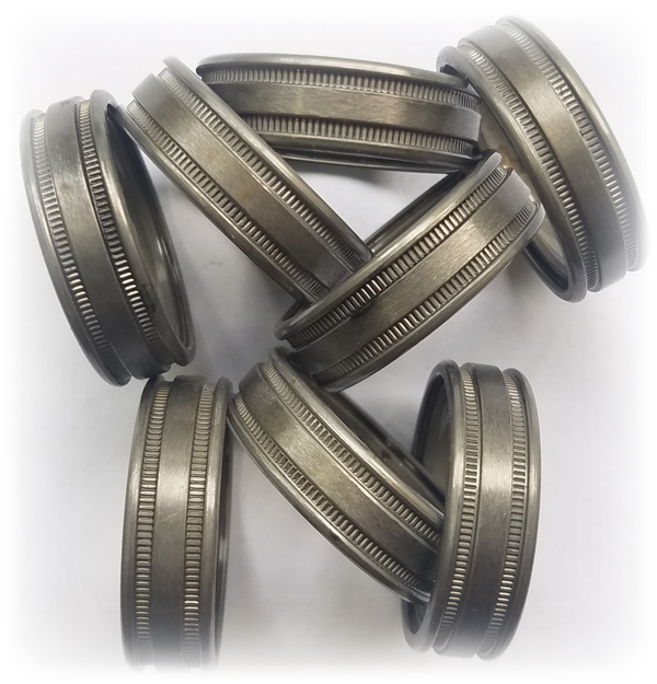 Double knurled deep groove bearing ring