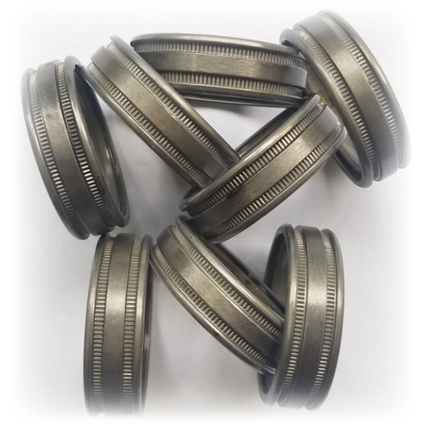 Double knurled deep groove bearing ring
