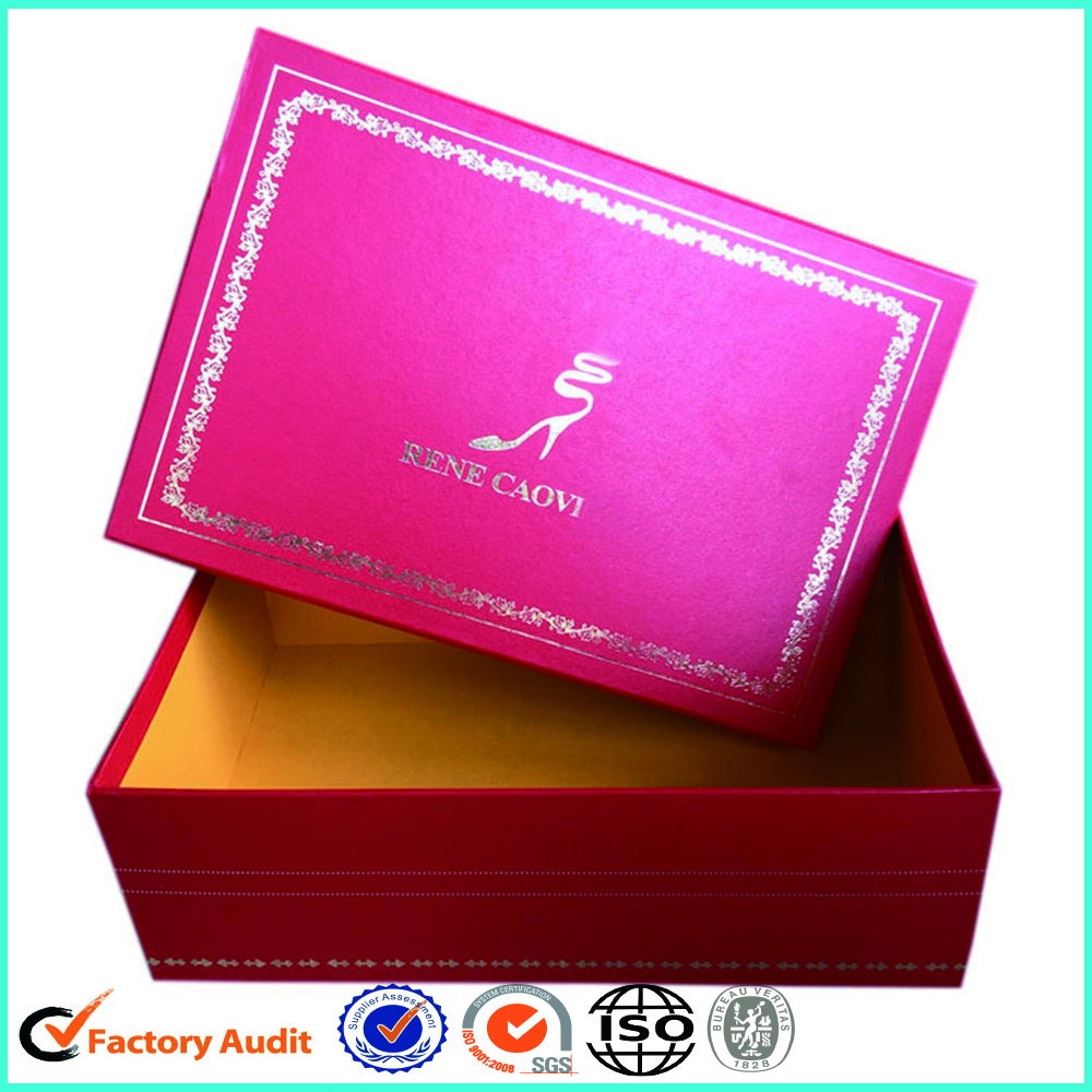 Luxury Foil Logo Ladies Shoe Box Custom Design