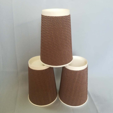Disposable Paper Ripple Cups Double Wall Heat Insulation
