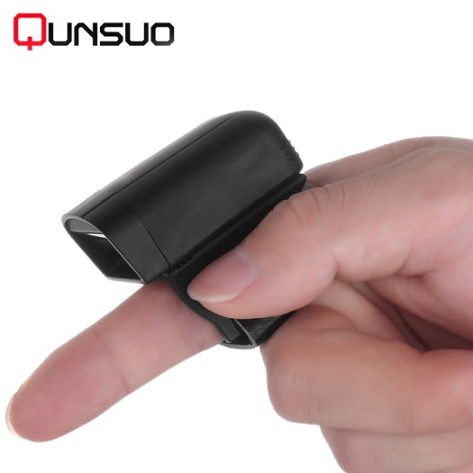 Finger ring hold barcode scanner mini Bluetooth connection