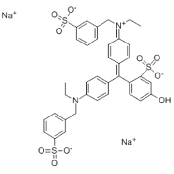 Benzenemethanaminium,N-ethyl-N-[4-[[4-[ethyl[(3-sulfophenyl)methyl]amino]phenyl](4-hydroxy-2-sulfophenyl)methylene]-2,5-cyclohexadien-1-ylidene]-3-sulfo-,inner salt, sodium salt (1:2)
CAS No.:2353-45-9 CAS 2353-45-9