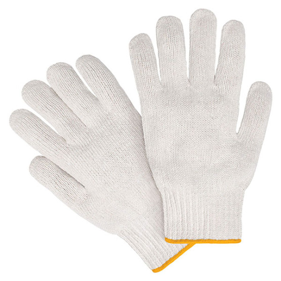 Basic White Cottom Knitting Working Glove