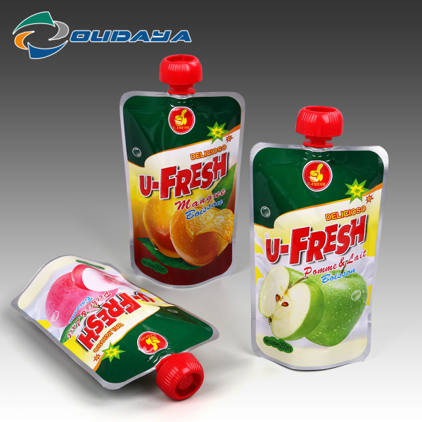 Customized Printing Pouch Plastic Pouches with Spout Cap
