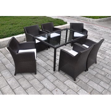 7 Piece Resin Wicker Furniture for Outdoor Use