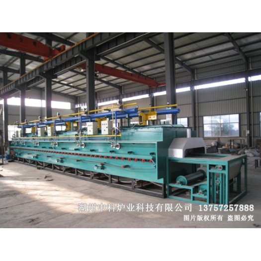 Gas fired mesh belt quenching tempering furnace
