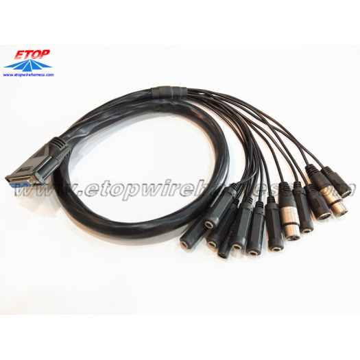 audio cable by DB25 converted to BNC,SMA,DC