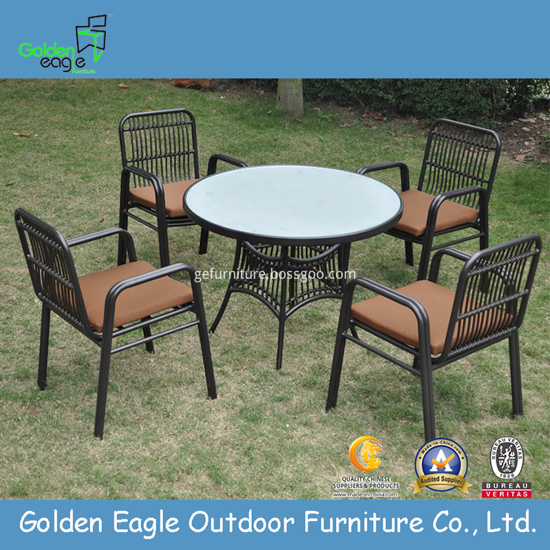 Outside wicker patio dining set