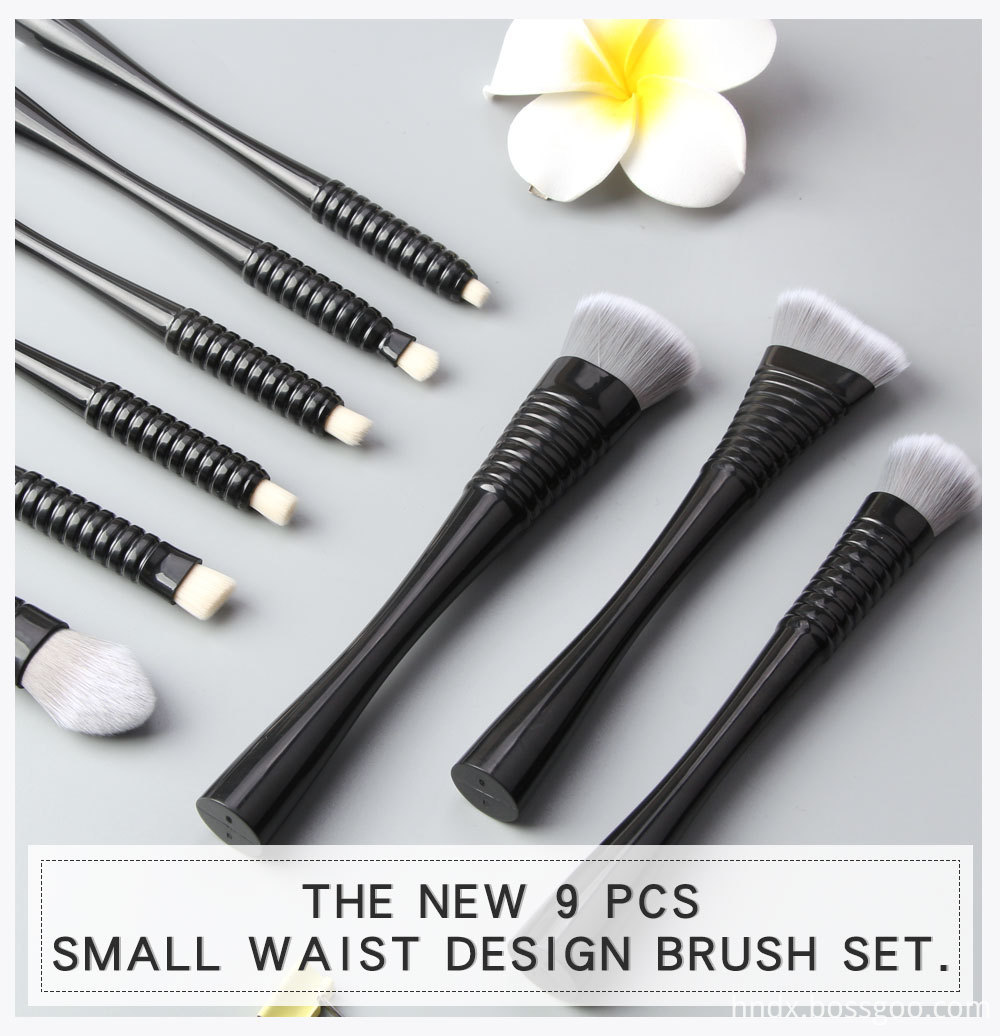 9 PCS Small Waist Design Makeup Brushes Sets 1