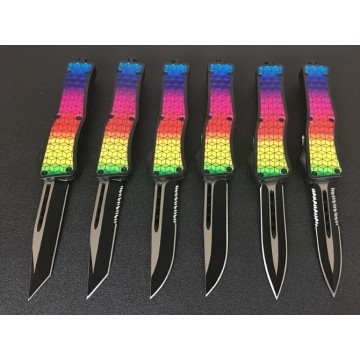 Rainbow Durability OTF Automatic Knife for women