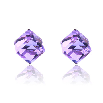 Water cube health magnet color diamond crystal earrings