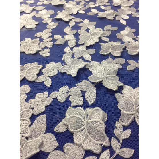 Floral Embellished Lace Fabric