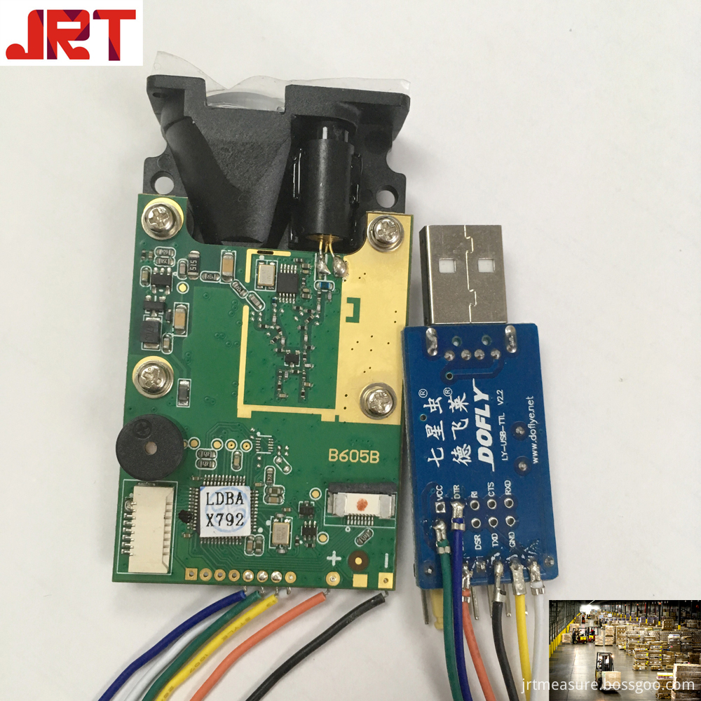 Warehouse Logistics Laser Distance Sensor Module with serial portrs232usb