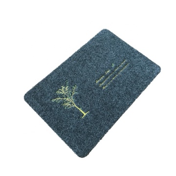 Soft surface waterproof embroidered beautiful door mat