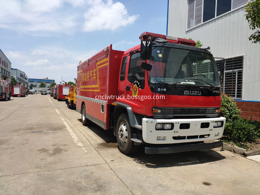 Oxygen supply fire truck