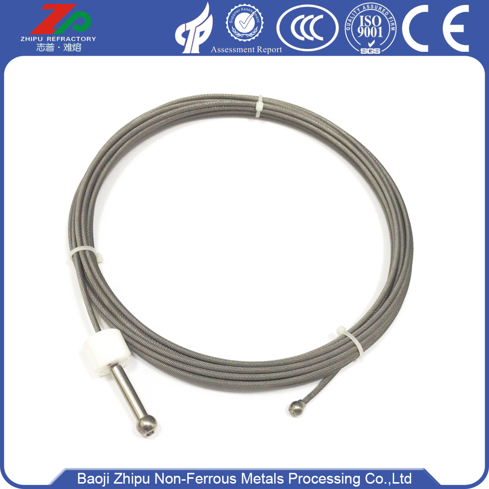 Tungsten lifting rope for vacuum furnace