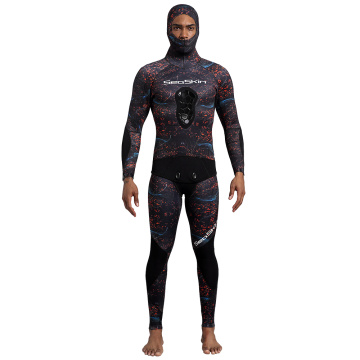 Seaskin Camouflage Hooded Spearfishing Wetsuits for Men