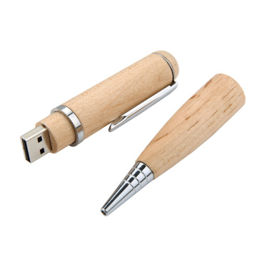 Practical USB Flash Drive Wood Pen Shape USB