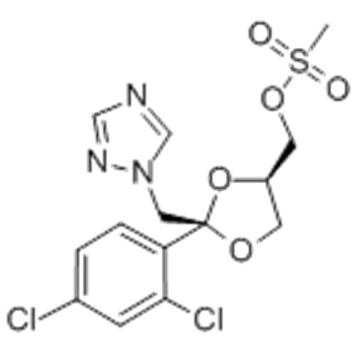 1,3-Dioxolane-4-methanol,2-(2,4-dichlorophenyl)-2-(1H-1,2,4-triazol-1-ylmethyl)-, 4-methanesulfonate,( 57188101,2R,4R)-rel- CAS 67914-86-7 