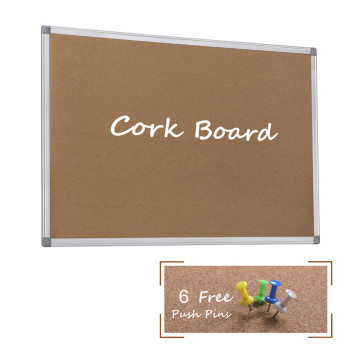 Wall Mounted Office Cork Board With Aluminum Frame