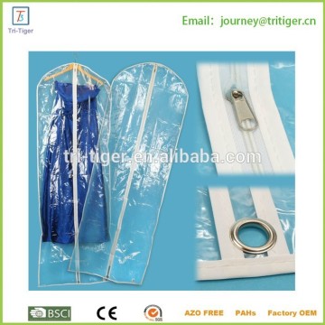 Eco friendly Large Clear Plastic Bags wedding dress garment bag wholesale