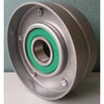 Flat bearing tensioner pulley